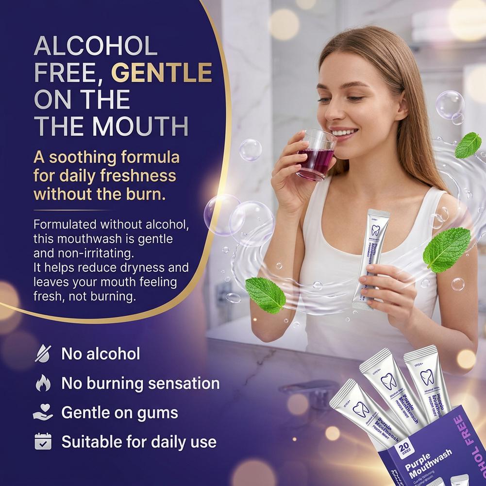 Collutorio viola per la pulizi - Teeth Whitening Mouthwash recensione e prezzo
