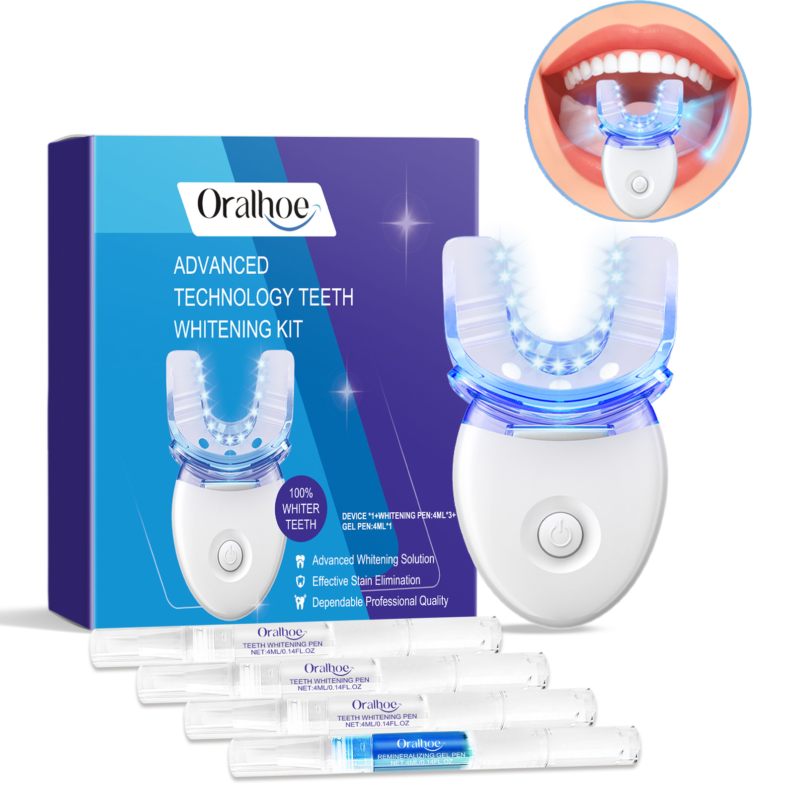 Kit luce LED professionale per - Teeth Whitening Mouthwash recensione e prezzo